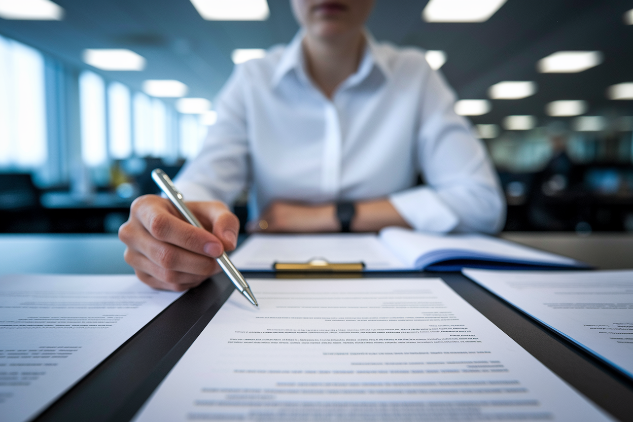 personne-table-documents-visage-flou