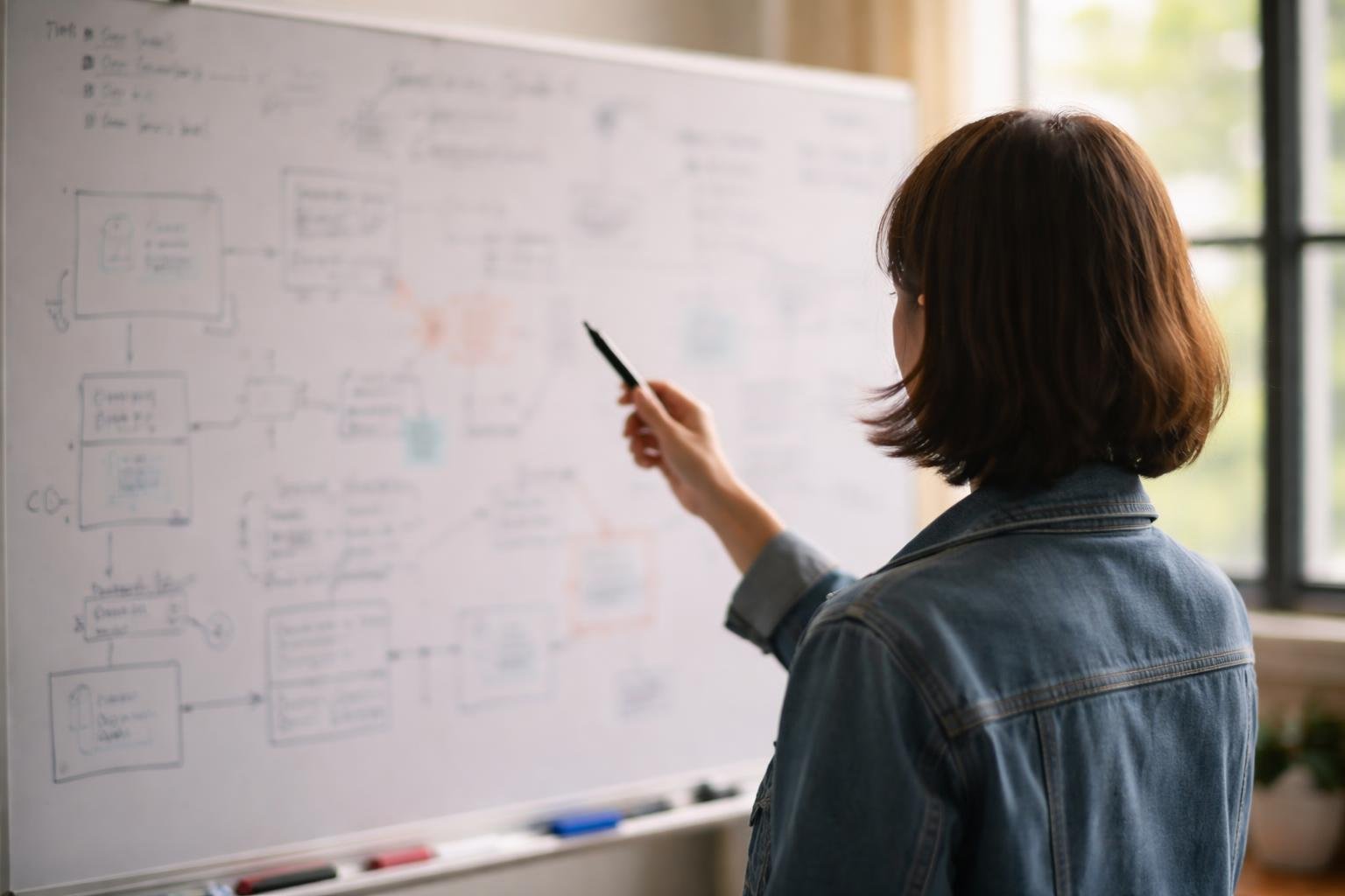 personne-dos-tableau-blanc-notes