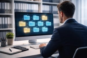 bureau-moderne-ordinateur-personne-concentree